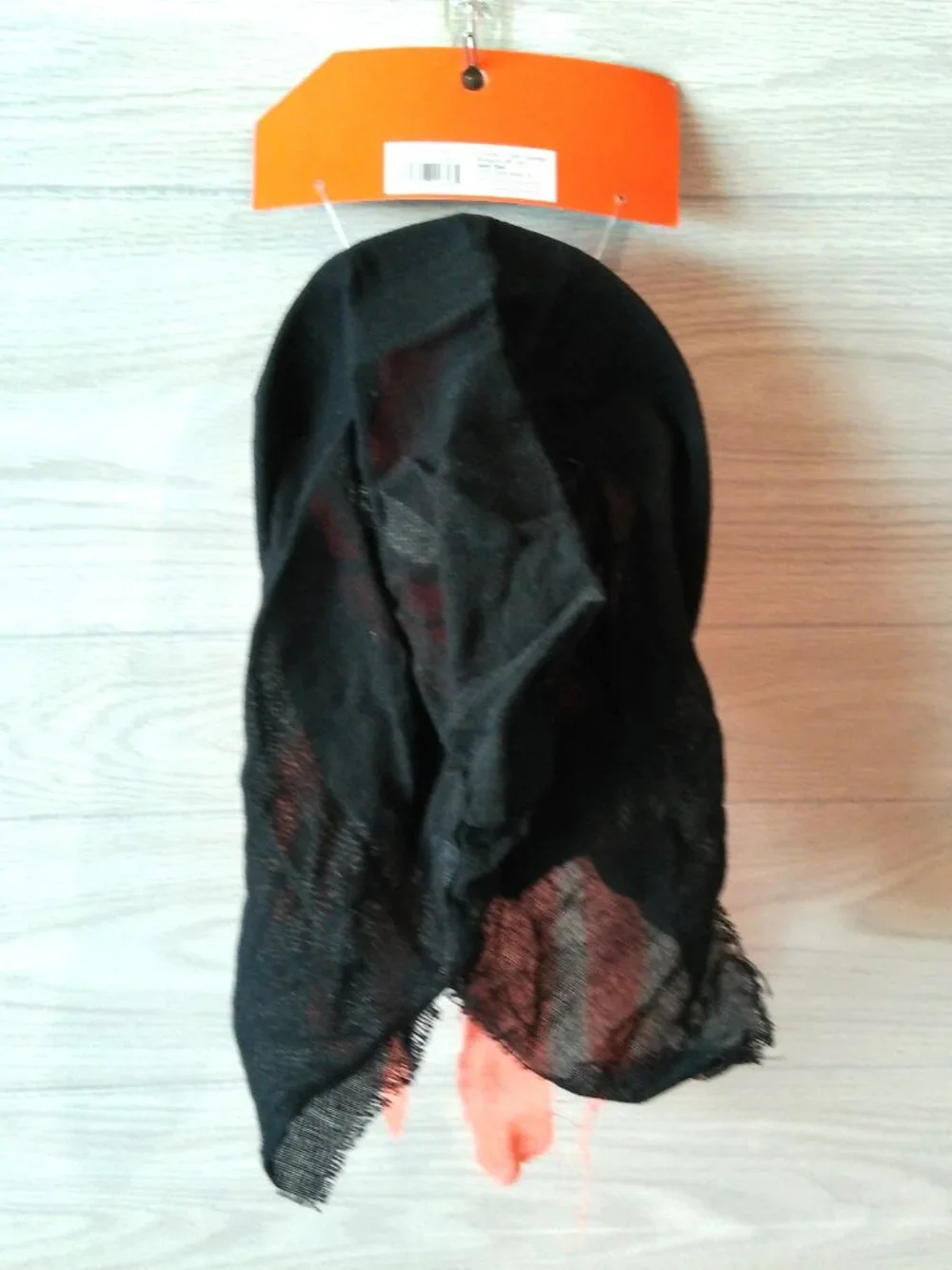 Halloween Burlap Pumpkin Mask Adult Size One Fits Most by Hyde & Eek! Orange NEW